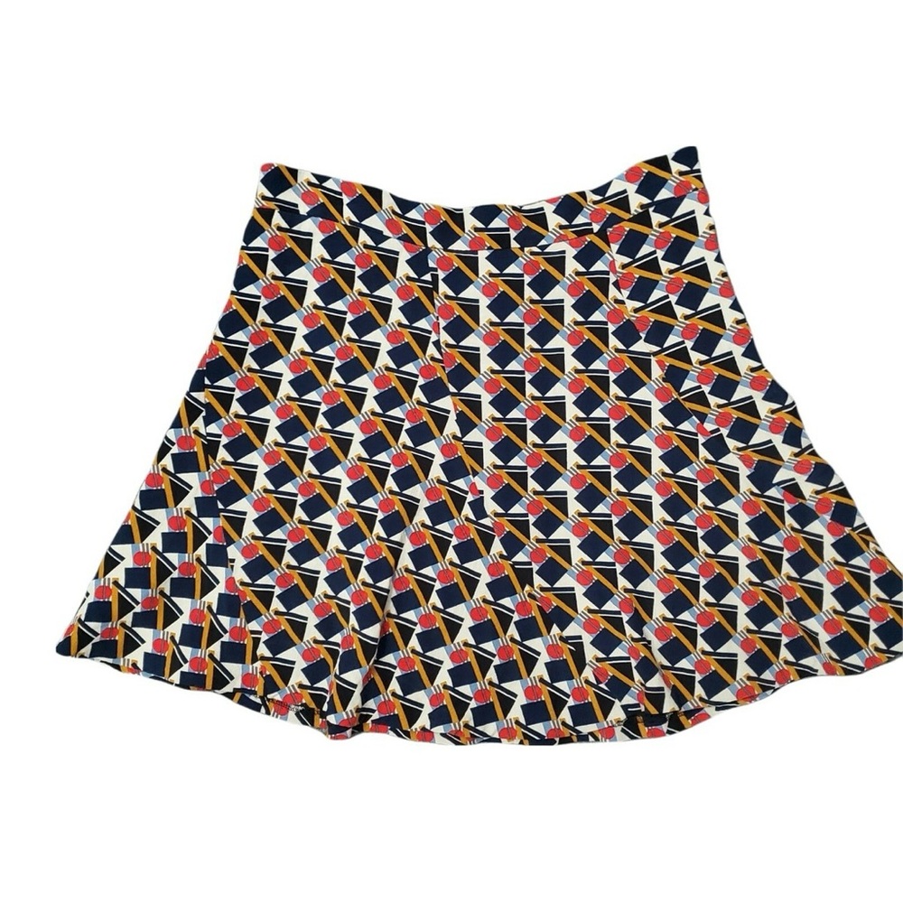 Zara Geometric Patterned Skirt - Multicolor Preppy Boho Feminine
